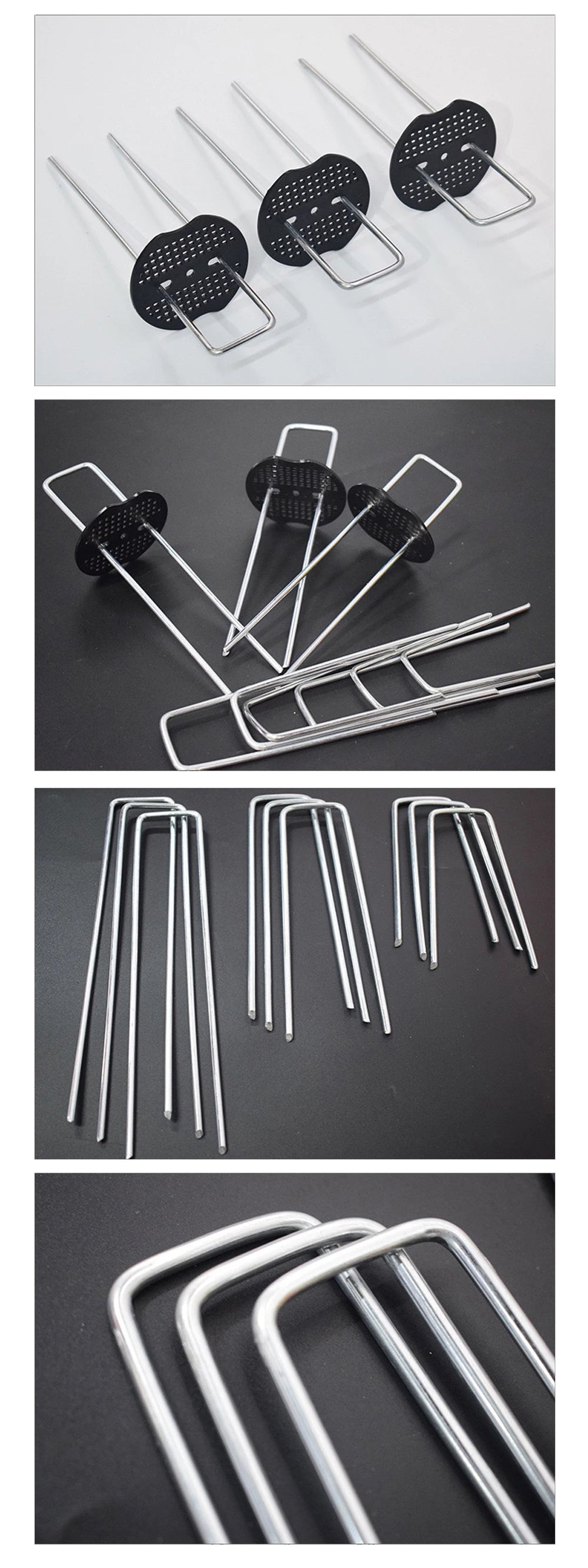 10-50PCS Landscape Staples 10-30cm Gauge Stake Galvanized Garden Staple U-Shaped Pins for Sod Anchoring Fabric Irrigation Tubing