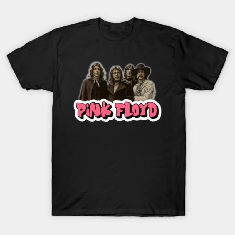 Pink Floyd T-shirt, unisex street style short-sleeved American retro casual 100% cotton trendy high-street short-sleeved T-shirt