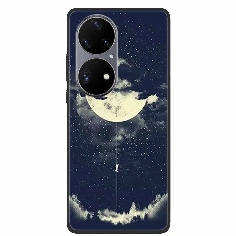 For Huawei P50 Pro Case P50E Shockproof Soft Silicone Phone Case For Huawei P50Pro Back Cover P 50 Luxury Protective TPU Coque