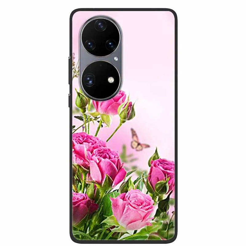 For Huawei P50 Pro Case P50E Shockproof Soft Silicone Phone Case For Huawei P50Pro Back Cover P 50 Luxury Protective TPU Coque