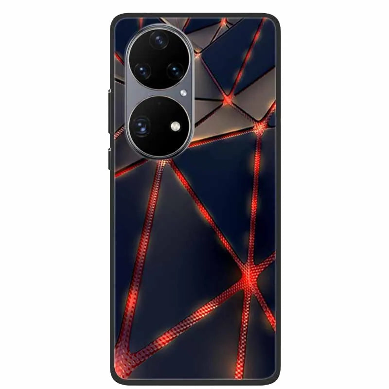 For Huawei P50 Pro Case P50E Shockproof Soft Silicone Phone Case For Huawei P50Pro Back Cover P 50 Luxury Protective TPU Coque