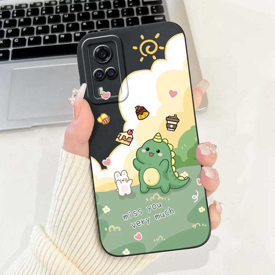 For Vivo Y51 2020 Case V2030 Luxury Candy Painted Cover Soft TPU Phone Case For Vivo Y31 Y 33 VivoY51 Fundas Vivo Y53s 4G Bumper