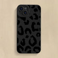 Black Leopard Print Silicone Phone Case For Samsung Galaxy A16 A14 A13 A34 A54 A33 S25 S24 S23 Ultra S22 Plus S21 FE Soft Cover