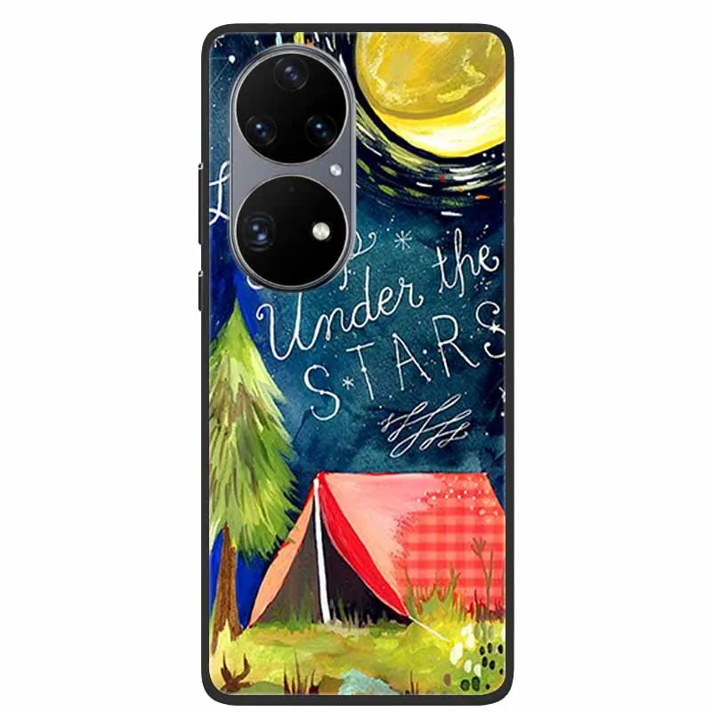 For Huawei P50 Pro Case P50E Shockproof Soft Silicone Phone Case For Huawei P50Pro Back Cover P 50 Luxury Protective TPU Coque