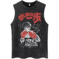 Anime Hajime No Ippo Kamogawa Boxing Gym Washed Sleeveless T-Shirt Makunouchi KGB T-Shirts Men Women 100% Cotton Tank Tops Male