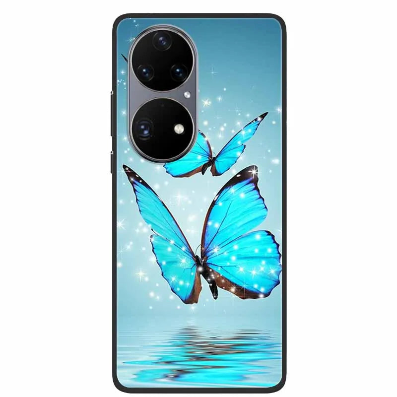 For Huawei P50 Pro Case P50E Shockproof Soft Silicone Phone Case For Huawei P50Pro Back Cover P 50 Luxury Protective TPU Coque