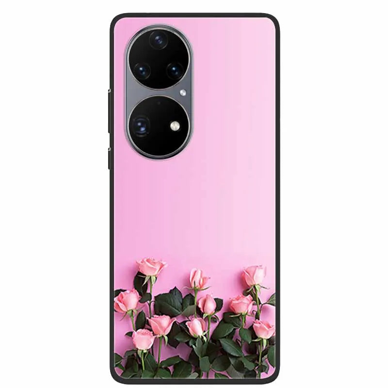 For Huawei P50 Pro Case P50E Shockproof Soft Silicone Phone Case For Huawei P50Pro Back Cover P 50 Luxury Protective TPU Coque
