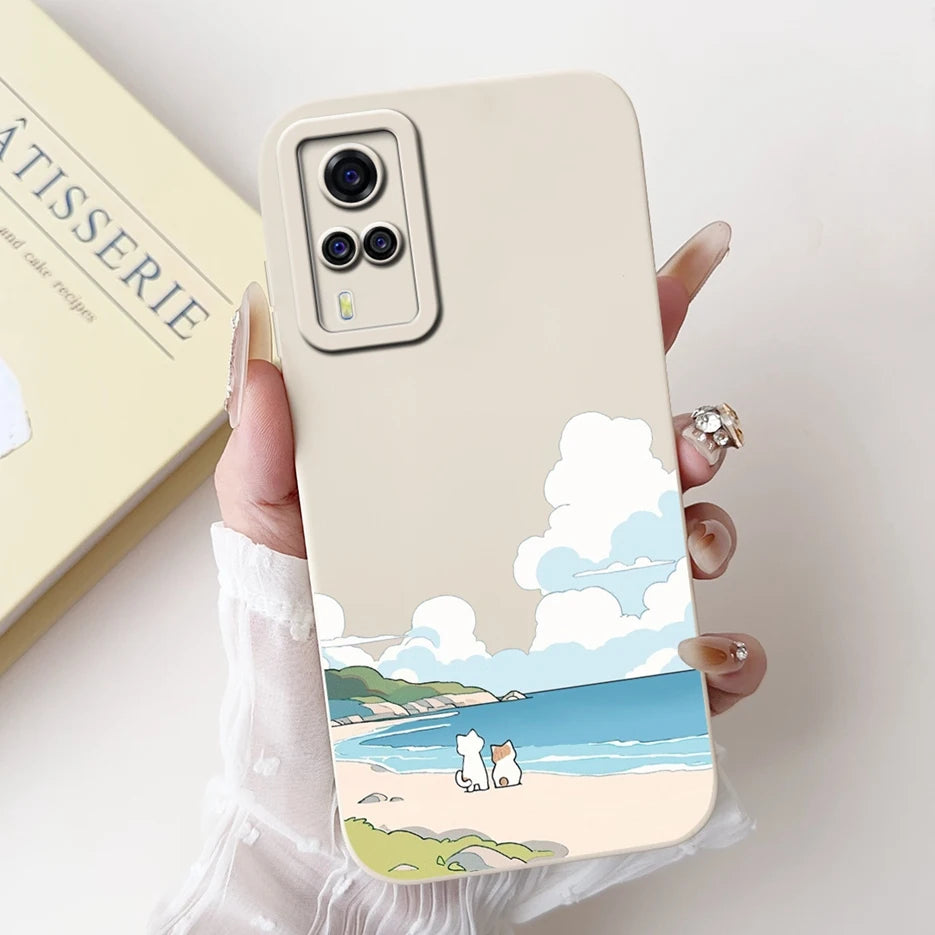 For Vivo Y51 2020 Case V2030 Luxury Candy Painted Cover Soft TPU Phone Case For Vivo Y31 Y 33 VivoY51 Fundas Vivo Y53s 4G Bumper