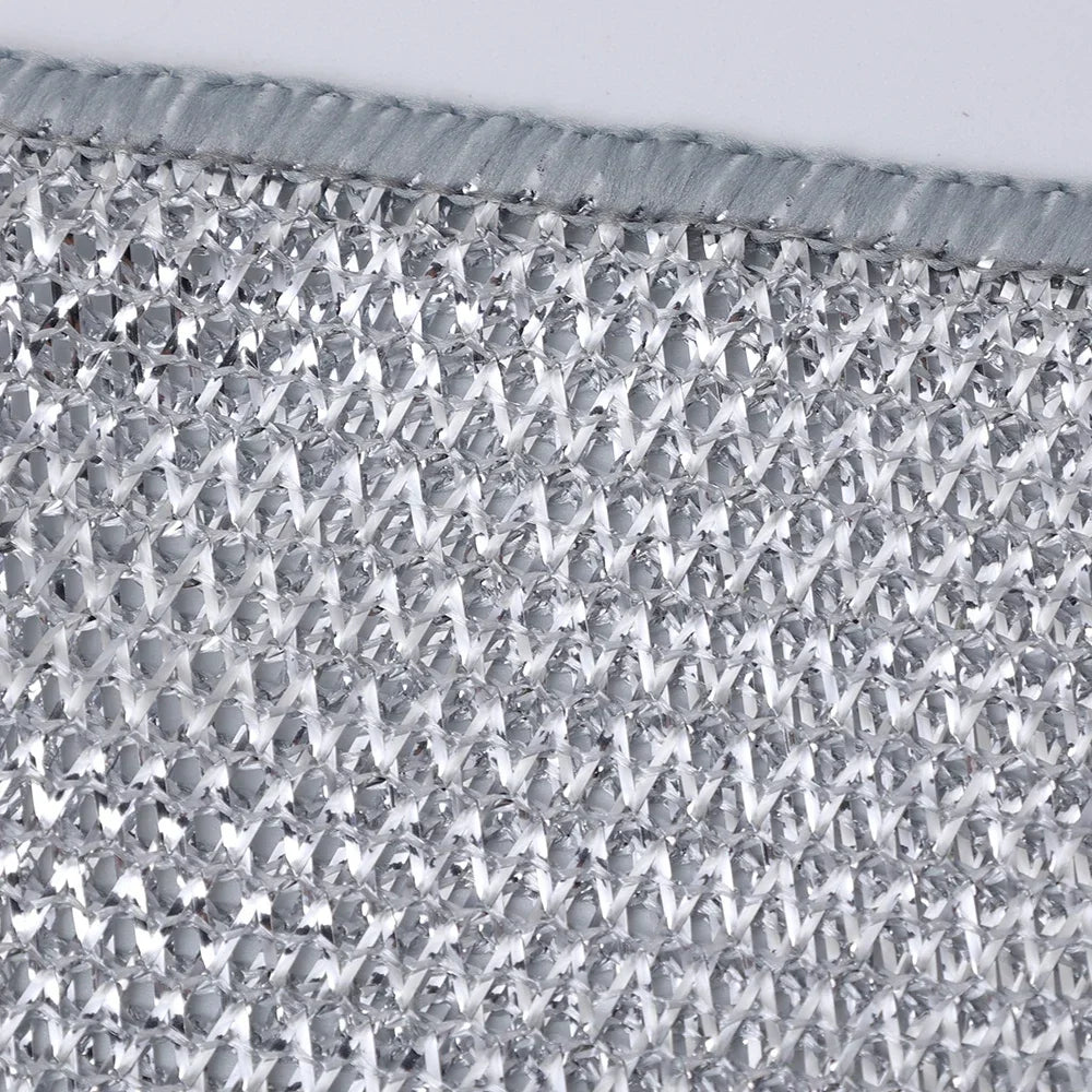 20/2pcs Steel Wire Cleaning Cloth Single-layer Double-layer Non -stick Oil Iron Dishrag Kitchen Pan Pot Dishes Cloths Rags