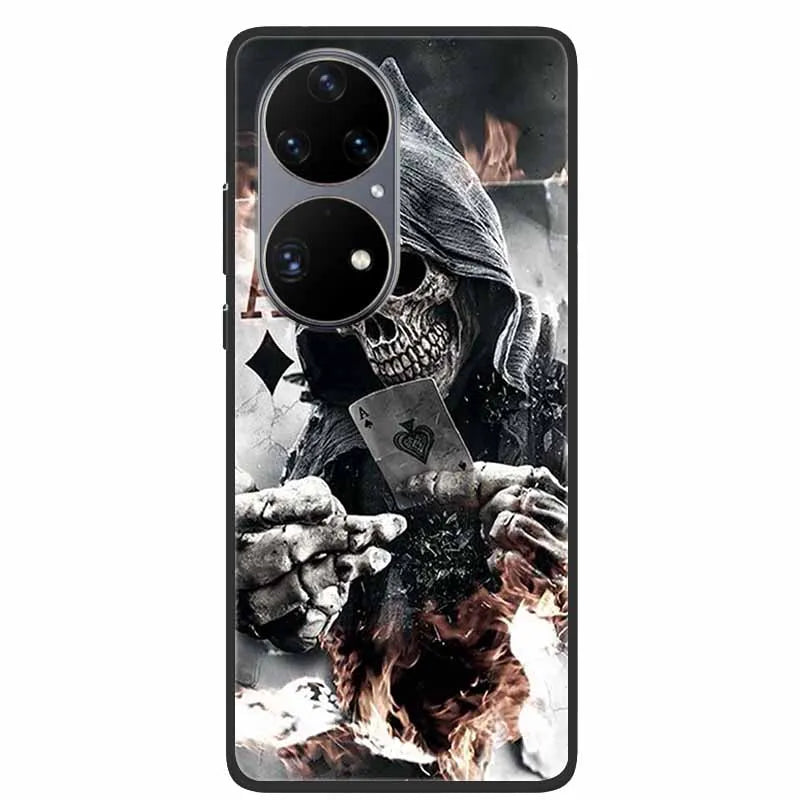 For Huawei P50 Pro Case P50E Shockproof Soft Silicone Phone Case For Huawei P50Pro Back Cover P 50 Luxury Protective TPU Coque