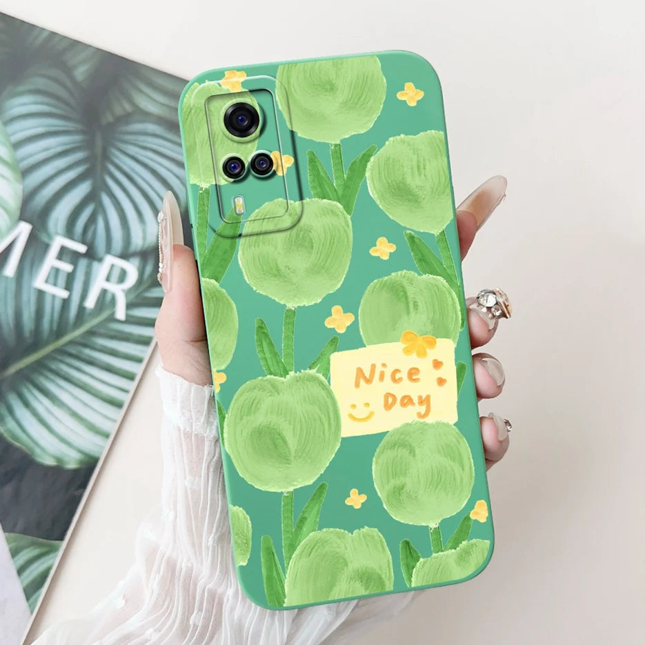 For Vivo Y51 2020 Case V2030 Luxury Candy Painted Cover Soft TPU Phone Case For Vivo Y31 Y 33 VivoY51 Fundas Vivo Y53s 4G Bumper