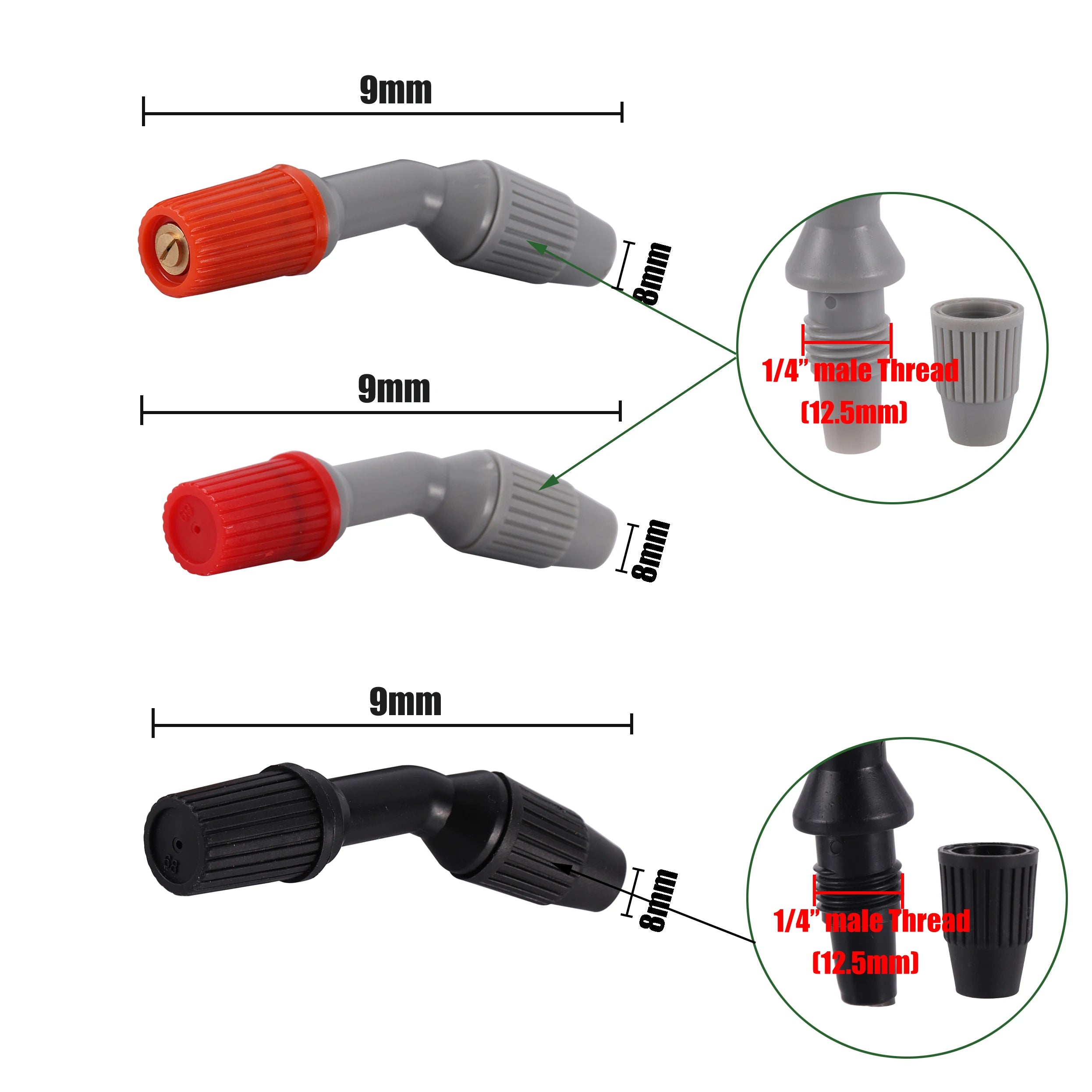 Adjustable Spray Nozzle Watering Sprayer Garden Irrigation System Sprayer Nozzle Part Replacement For Sprayer Lance Misting Head