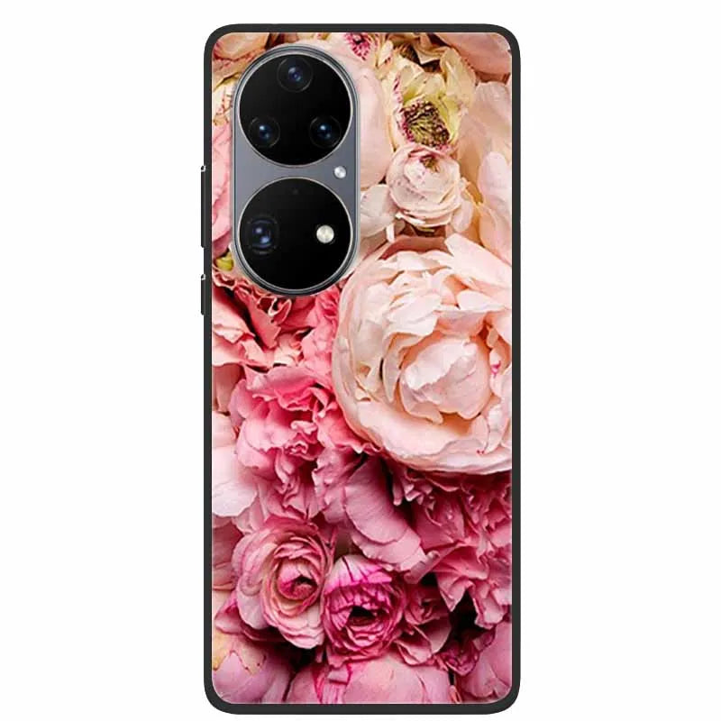 For Huawei P50 Pro Case P50E Shockproof Soft Silicone Phone Case For Huawei P50Pro Back Cover P 50 Luxury Protective TPU Coque