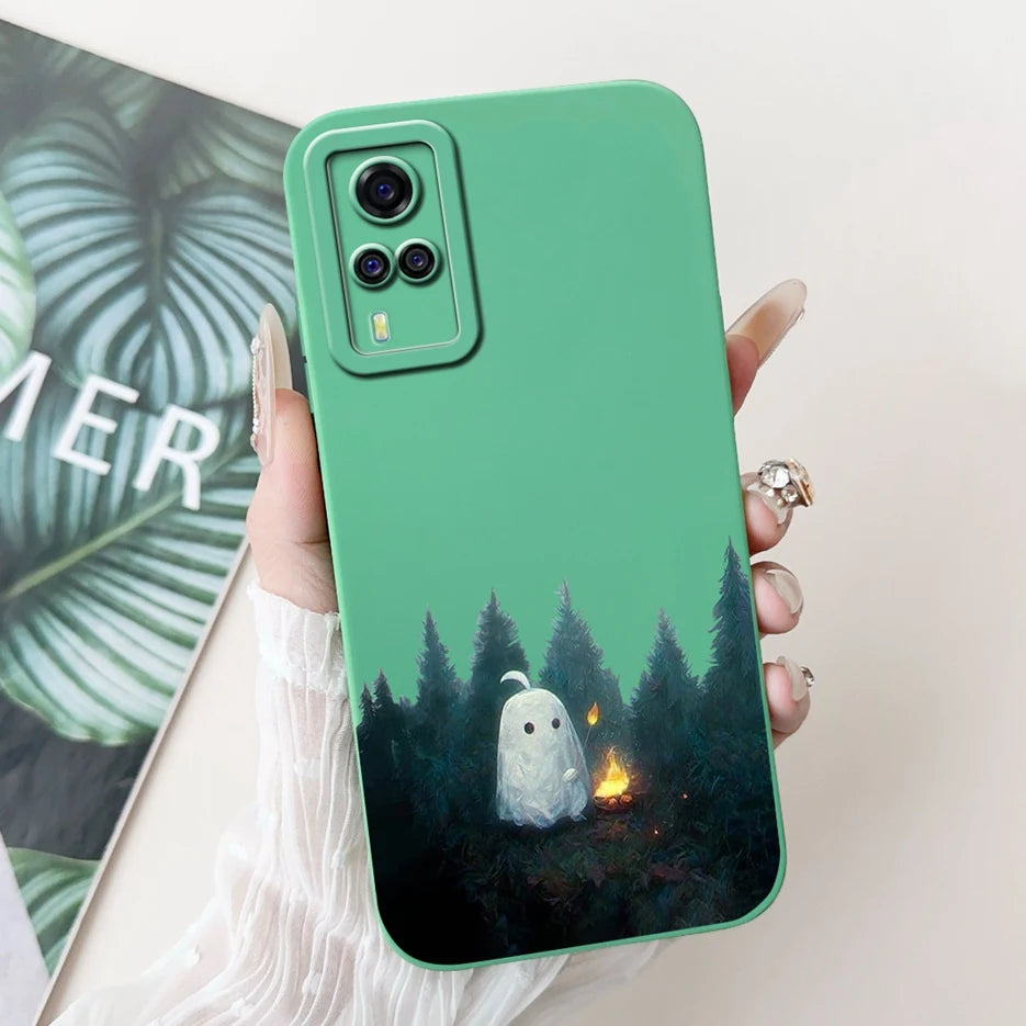 For Vivo Y51 2020 Case V2030 Luxury Candy Painted Cover Soft TPU Phone Case For Vivo Y31 Y 33 VivoY51 Fundas Vivo Y53s 4G Bumper