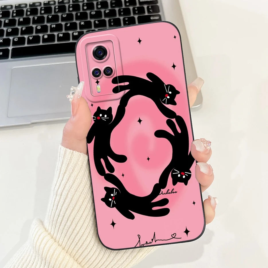 For Vivo Y51 2020 Case V2030 Luxury Candy Painted Cover Soft TPU Phone Case For Vivo Y31 Y 33 VivoY51 Fundas Vivo Y53s 4G Bumper