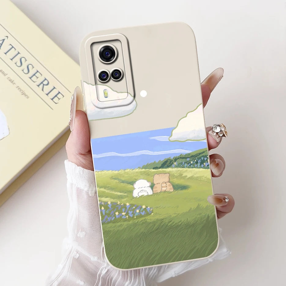 For Vivo Y51 2020 Case V2030 Luxury Candy Painted Cover Soft TPU Phone Case For Vivo Y31 Y 33 VivoY51 Fundas Vivo Y53s 4G Bumper