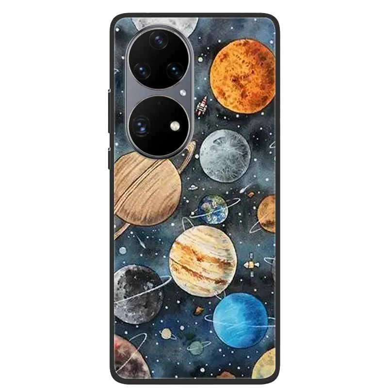 For Huawei P50 Pro Case P50E Shockproof Soft Silicone Phone Case For Huawei P50Pro Back Cover P 50 Luxury Protective TPU Coque