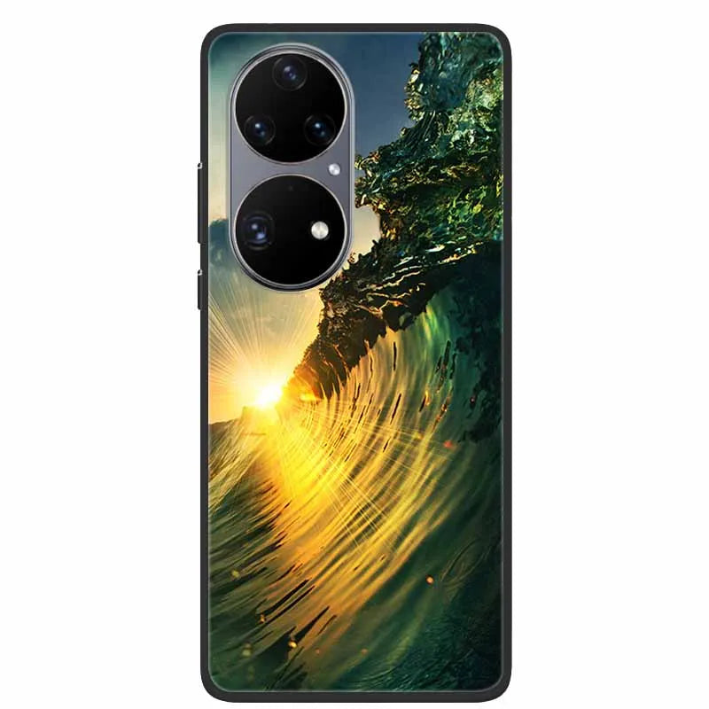 For Huawei P50 Pro Case P50E Shockproof Soft Silicone Phone Case For Huawei P50Pro Back Cover P 50 Luxury Protective TPU Coque