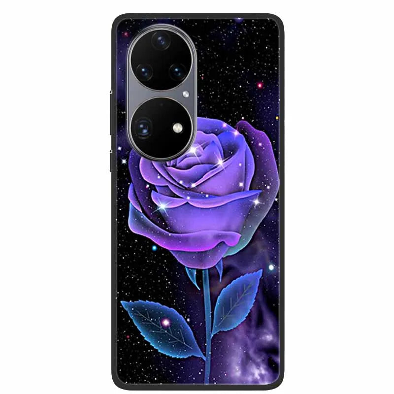 For Huawei P50 Pro Case P50E Shockproof Soft Silicone Phone Case For Huawei P50Pro Back Cover P 50 Luxury Protective TPU Coque